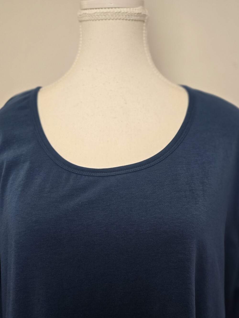 Parsley & Sage Blue Asymmetrical Tiered Tunic Blouse 3/4 Sleeve Size Large Boho - Picture 5 of 6